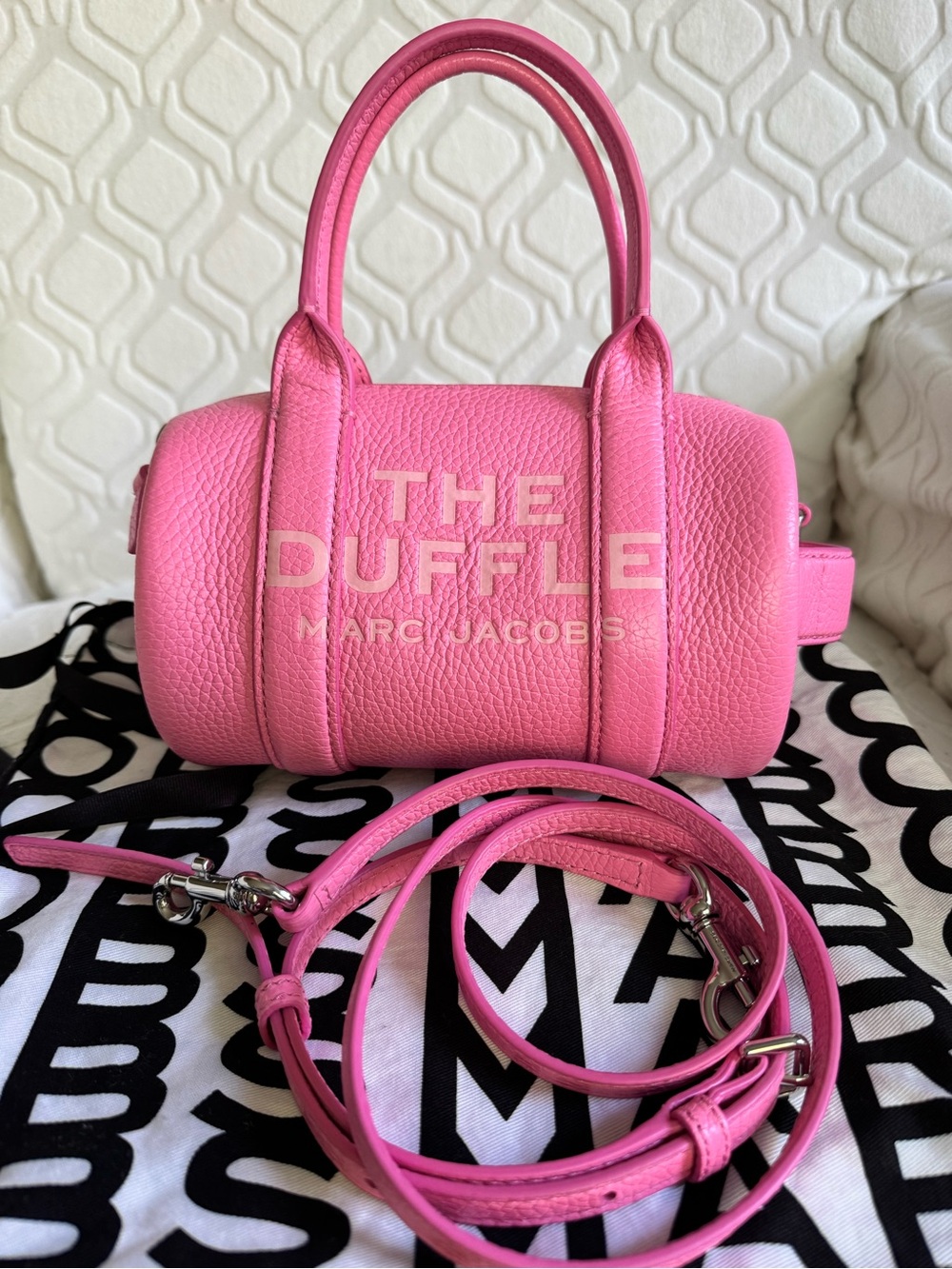 Marc Jacobs Mini Duffle Barrel Bag in Hot Pink